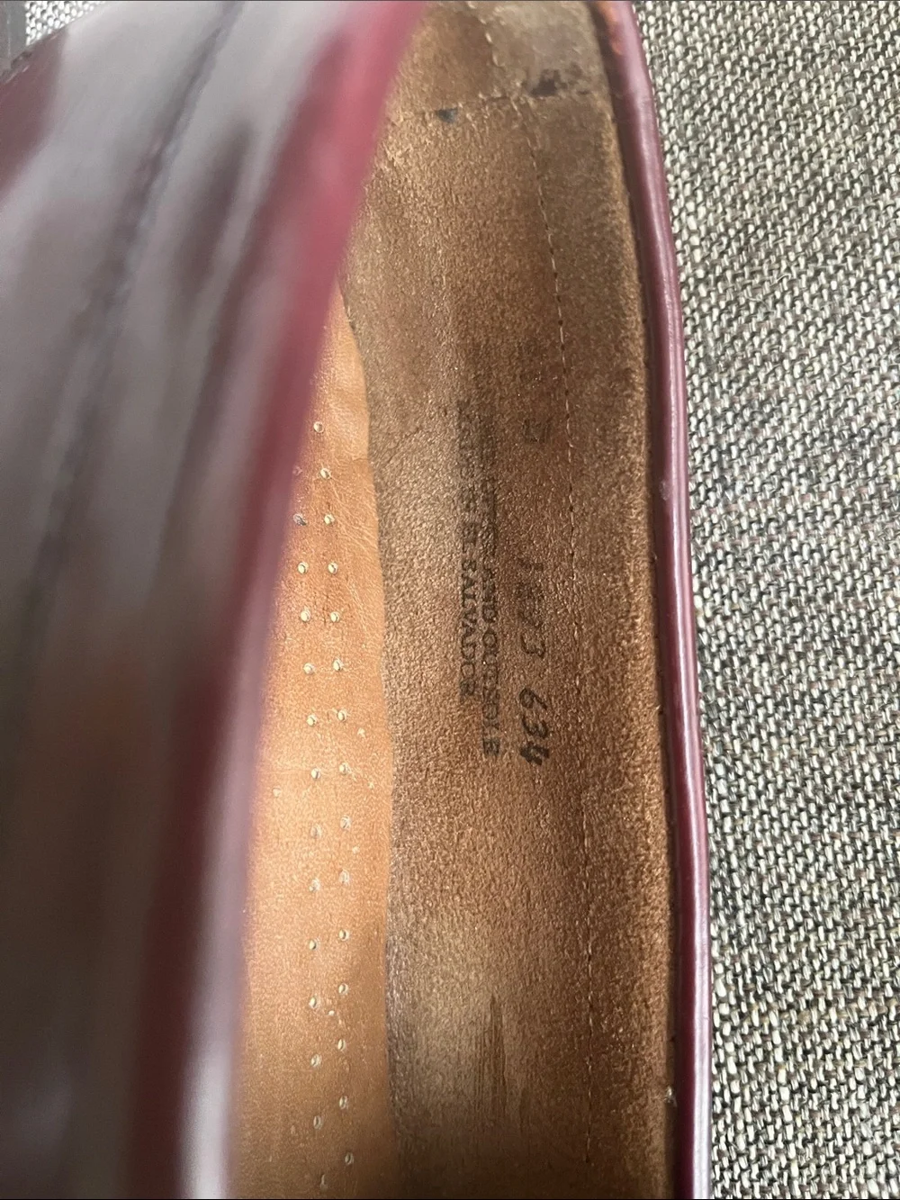 Bass Burgundy Leather Penny Loafers Size 11